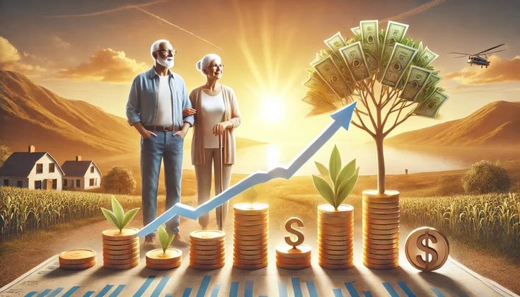 Concept of retirement savings corpus built through mutual fund investing in 2025